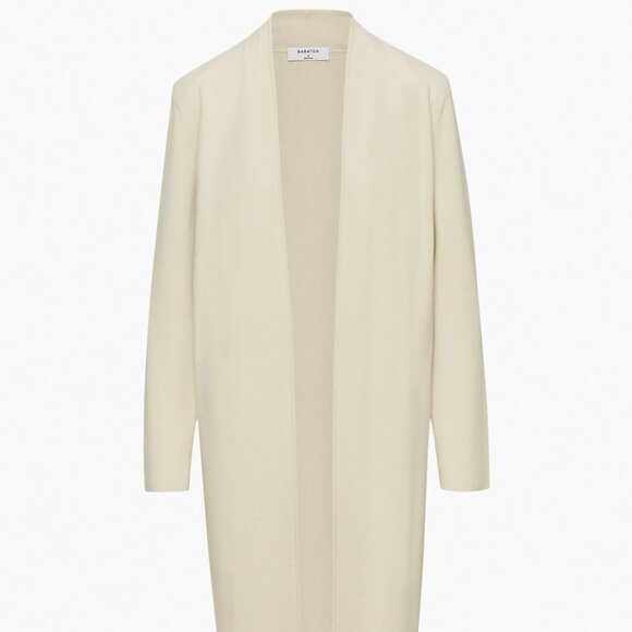 New Aritzia Babaton long cardigan - Orpheum Robe in Matte Pearl - Picture 9 of 10